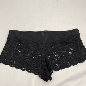 Prima Valentina black nylon and lace panty 2x